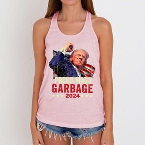 Proud Maga Garbage Proud To Be Garbage Trump Supporters Women's Knotted Racerback Tank