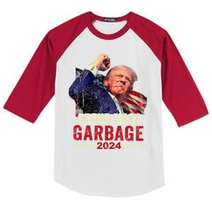 Proud Maga Garbage Proud To Be Garbage Trump Supporters Kids Colorblock Raglan Jersey