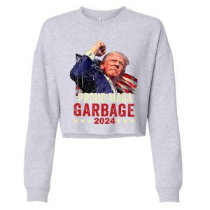 Proud Maga Garbage Proud To Be Garbage Trump Supporters Cropped Pullover Crew