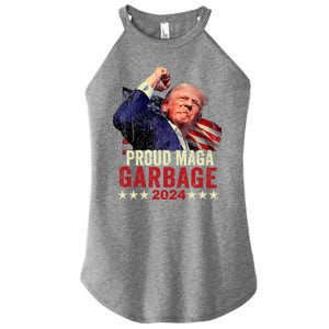 Proud Maga Garbage Proud To Be Garbage Trump Supporters Women's Perfect Tri Rocker Tank