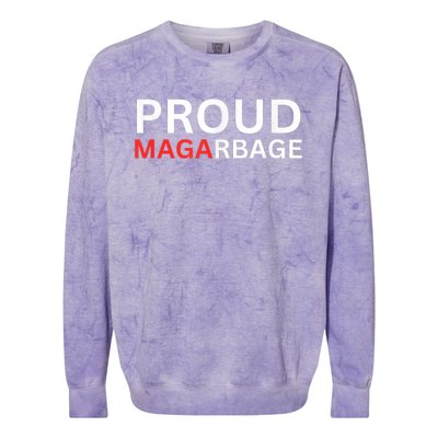 Proud Maga Garbage Trump Supporters Colorblast Crewneck Sweatshirt