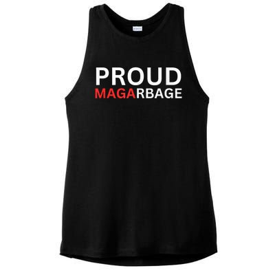 Proud Maga Garbage Trump Supporters Ladies PosiCharge Tri-Blend Wicking Tank