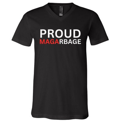 Proud Maga Garbage Trump Supporters V-Neck T-Shirt