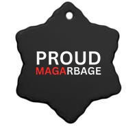 Proud Maga Garbage Trump Supporters Ceramic Star Ornament