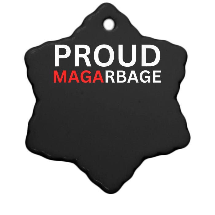 Proud Maga Garbage Trump Supporters Ceramic Star Ornament