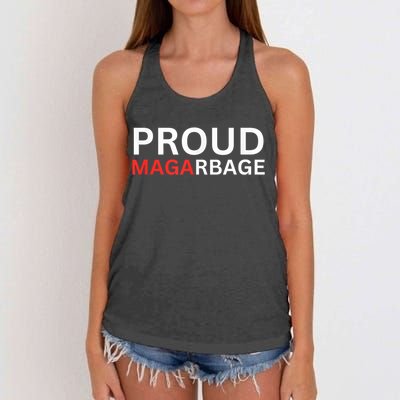 Proud Maga Garbage Trump Supporters Women's Knotted Racerback Tank