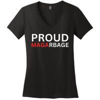 Proud Maga Garbage Trump Supporters Women's V-Neck T-Shirt