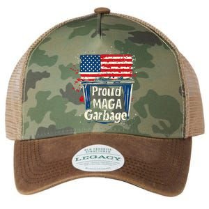 Proud Maga Garbage Patriotic Pro Trump Anti President Biden Legacy Tie Dye Trucker Hat