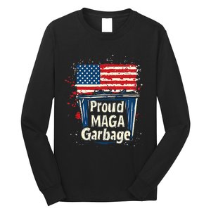 Proud Maga Garbage Patriotic Pro Trump Anti President Biden Long Sleeve Shirt