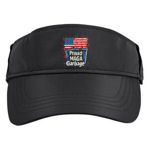 Proud Maga Garbage Patriotic Pro Trump Anti President Biden Adult Drive Performance Visor