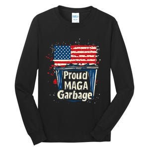 Proud Maga Garbage Patriotic Pro Trump Anti President Biden Tall Long Sleeve T-Shirt