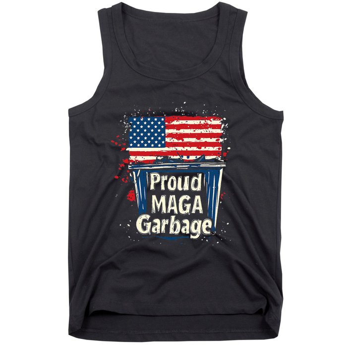 Proud Maga Garbage Patriotic Pro Trump Anti President Biden Tank Top