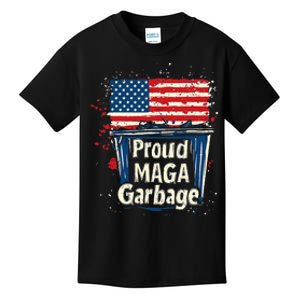 Proud Maga Garbage Patriotic Pro Trump Anti President Biden Kids T-Shirt