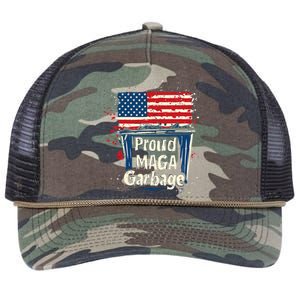 Proud Maga Garbage Patriotic Pro Trump Anti President Biden Retro Rope Trucker Hat Cap