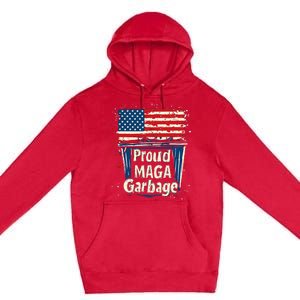 Proud Maga Garbage Patriotic Pro Trump Anti President Biden Premium Pullover Hoodie