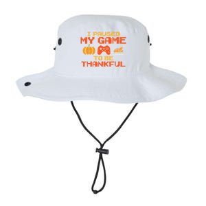 Paused My Game Thankful Video Gamer Thanksgiving Gaming Gift Legacy Cool Fit Booney Bucket Hat