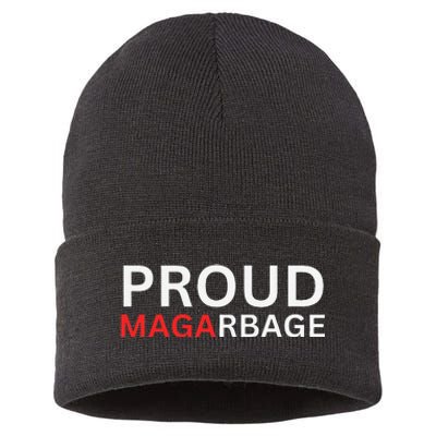 Proud Maga Garbagetrump Supporters Sustainable Knit Beanie