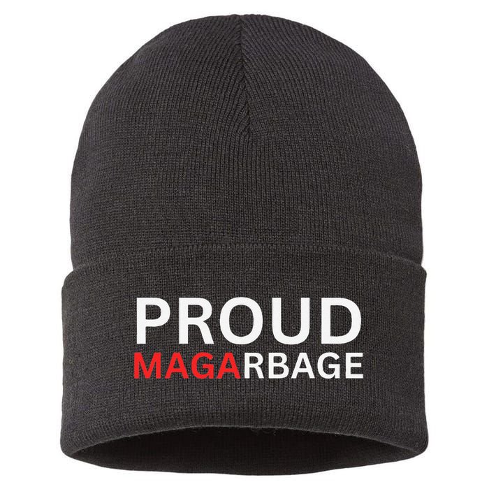 Proud Maga Garbagetrump Supporters Sustainable Knit Beanie