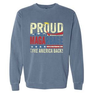 Proud Maga Garbageproud To Be Garbage Trump Supporters Garment-Dyed Sweatshirt