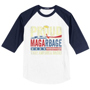 Proud Maga Garbageproud To Be Garbage Trump Supporters Baseball Sleeve Shirt