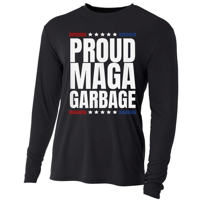 Proud Maga Garbage Trump Supporter Cooling Performance Long Sleeve Crew