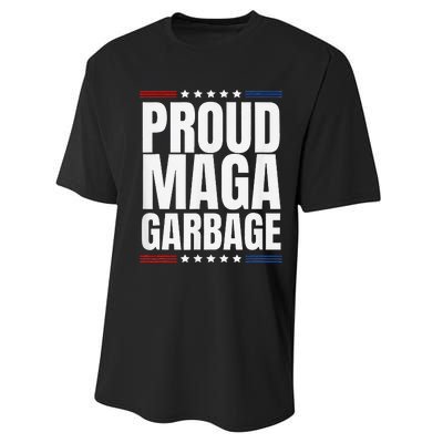 Proud Maga Garbage Trump Supporter Performance Sprint T-Shirt