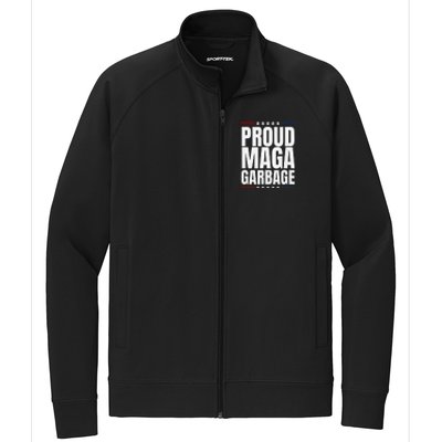 Proud Maga Garbage Trump Supporter Stretch Full-Zip Cadet Jacket