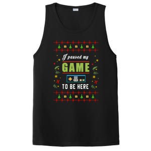 Paused My Game Ugly Christmas PosiCharge Competitor Tank