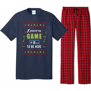 Paused My Game Ugly Christmas Pajama Set