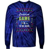 Paused My Game Ugly Christmas Tie-Dye Long Sleeve Shirt