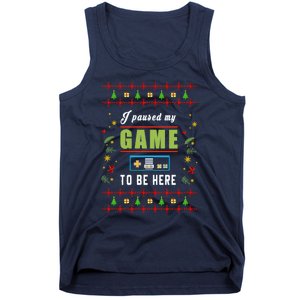 Paused My Game Ugly Christmas Tank Top