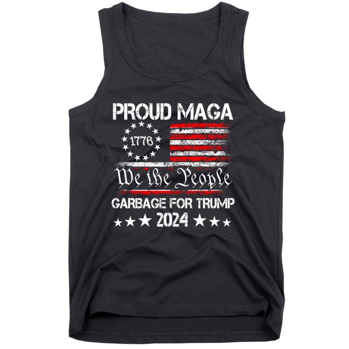 Proud Maga Garbage Proud To Be Garbage Trump Supporters Tank Top