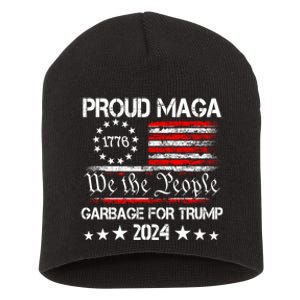 Proud Maga Garbage Proud To Be Garbage Trump Supporters Short Acrylic Beanie