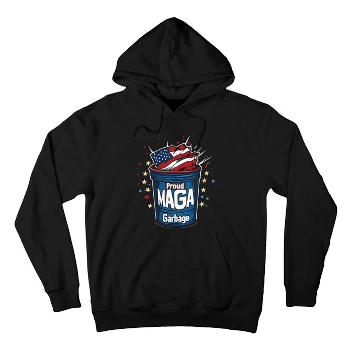 Proud Maga Garbage Patriotic Pro Trump Anti President Biden Hoodie