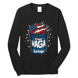 Proud Maga Garbage Patriotic Pro Trump Anti President Biden Long Sleeve Shirt