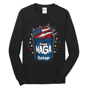 Proud Maga Garbage Patriotic Pro Trump Anti President Biden Tall Long Sleeve T-Shirt