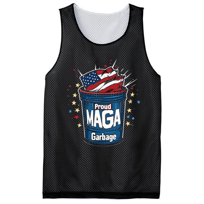 Proud Maga Garbage Patriotic Pro Trump Anti President Biden Mesh Reversible Basketball Jersey Tank