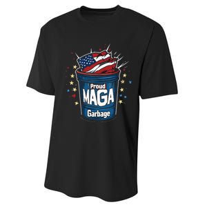 Proud Maga Garbage Patriotic Pro Trump Anti President Biden Performance Sprint T-Shirt