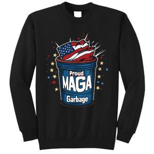 Proud Maga Garbage Patriotic Pro Trump Anti President Biden Tall Sweatshirt