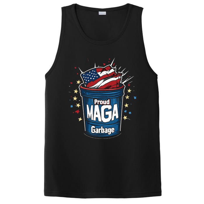 Proud Maga Garbage Patriotic Pro Trump Anti President Biden PosiCharge Competitor Tank