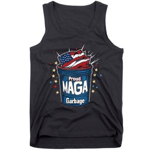 Proud Maga Garbage Patriotic Pro Trump Anti President Biden Tank Top