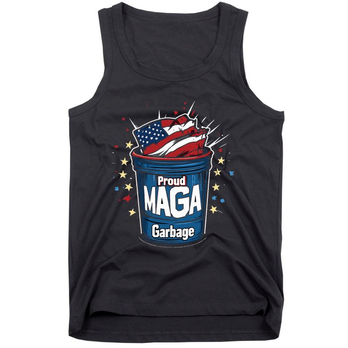 Proud Maga Garbage Patriotic Pro Trump Anti President Biden Tank Top