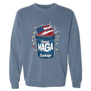 Proud Maga Garbage Patriotic Pro Trump Anti President Biden Garment-Dyed Sweatshirt