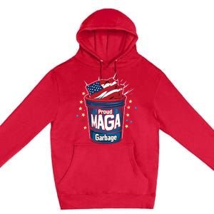 Proud Maga Garbage Patriotic Pro Trump Anti President Biden Premium Pullover Hoodie