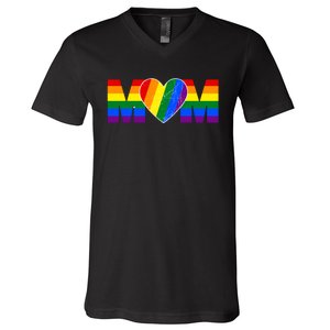 Pride Month Graphic For Mom Lover V-Neck T-Shirt