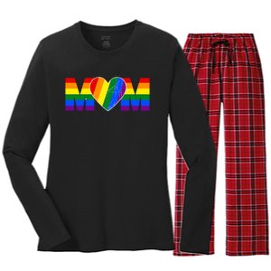 Pride Month Graphic For Mom Lover Women's Long Sleeve Flannel Pajama Set 