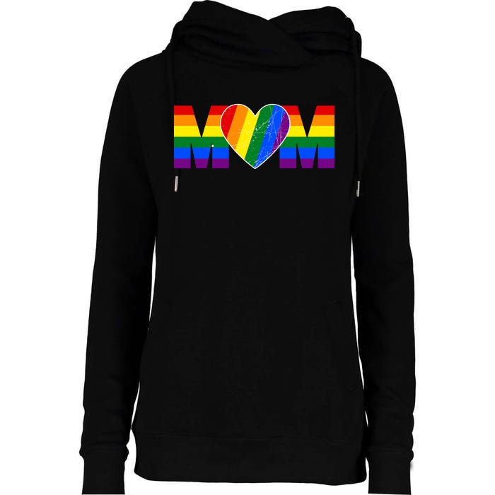 Pride Month Graphic For Mom Lover Womens Funnel Neck Pullover Hood