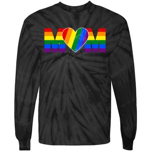 Pride Month Graphic For Mom Lover Tie-Dye Long Sleeve Shirt