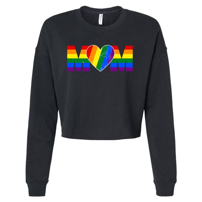 Pride Month Graphic For Mom Lover Cropped Pullover Crew