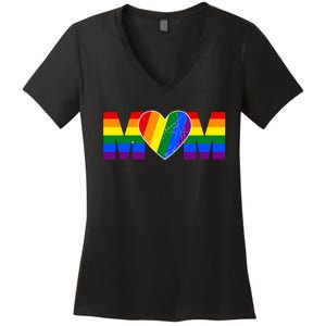 Pride Month Graphic For Mom Lover Women's V-Neck T-Shirt